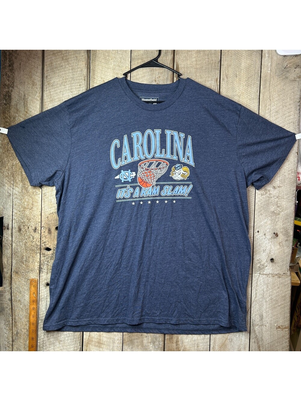Homefield UNC Carolina Tar Heels T Shirt 4XL Ram Slam NCAA Blue